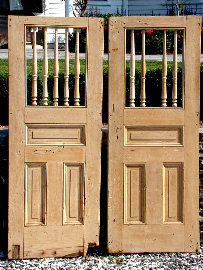 The only pair ever offered of documented 'Ward' room doors, circa 1850-1900, off the USS CONSTITUTION. Full provenace available to the buyer.